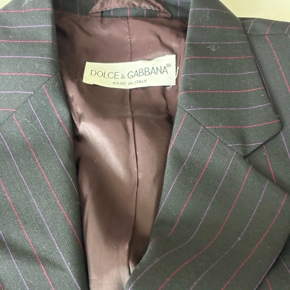 Dolce & Gabbana Black Pinstripe Tailored Blazer - Picture 3 of 5